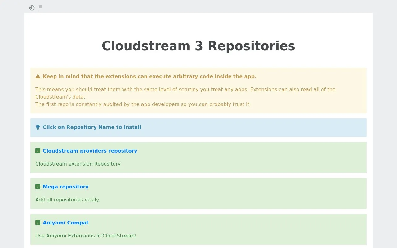 Cs3 Repos homepage screenshot