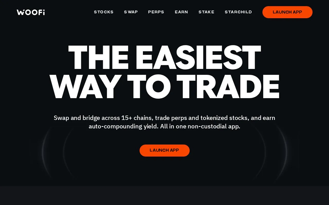 WOOFi Swap homepage screenshot