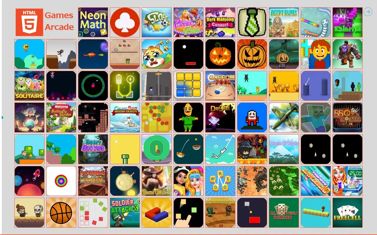 TheBestarcade homepage screenshot