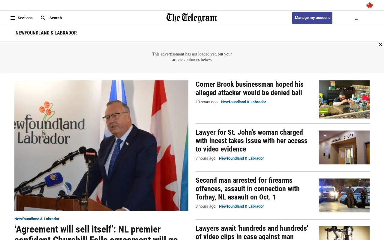 The Telegram homepage screenshot