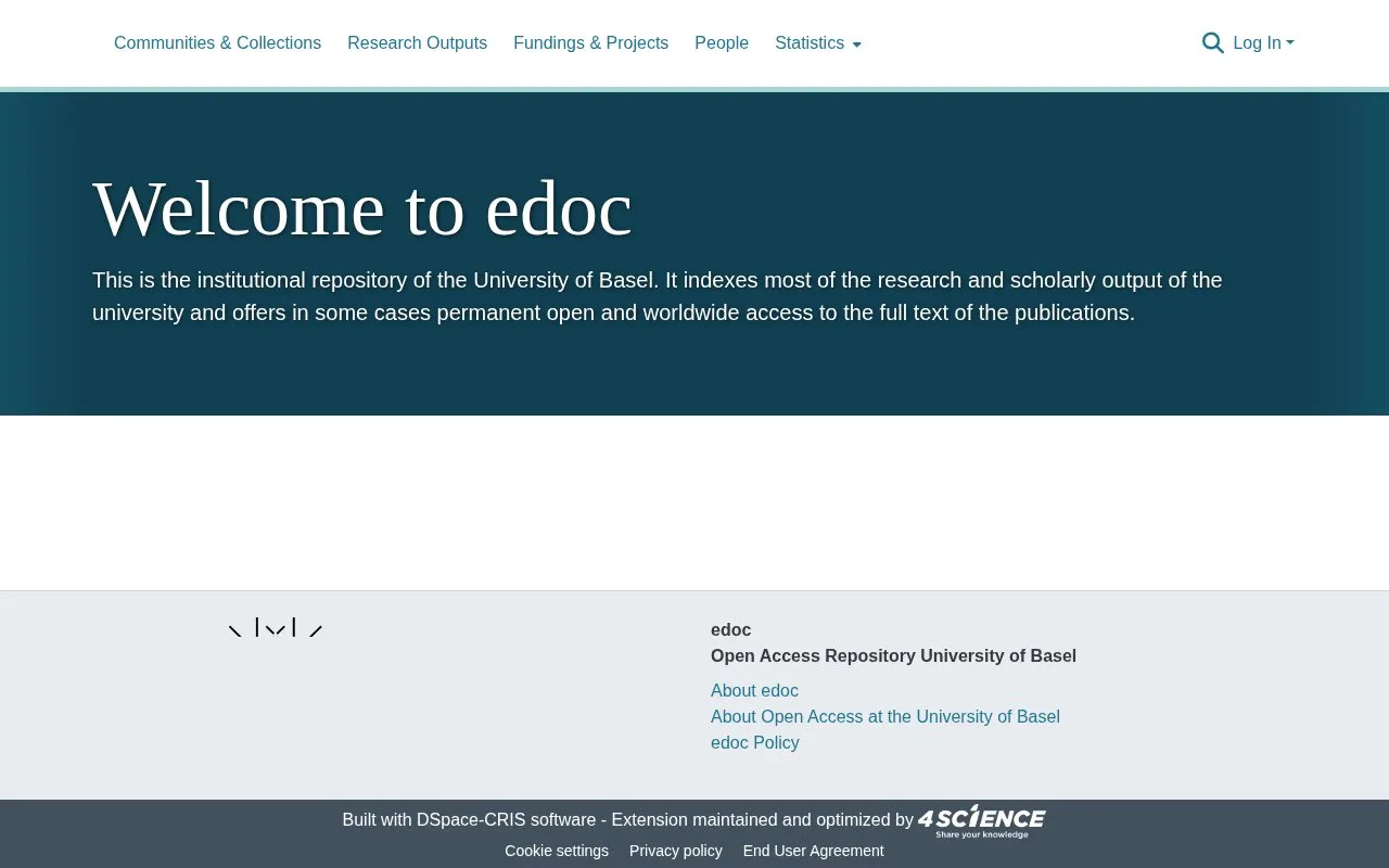 Edoc homepage screenshot