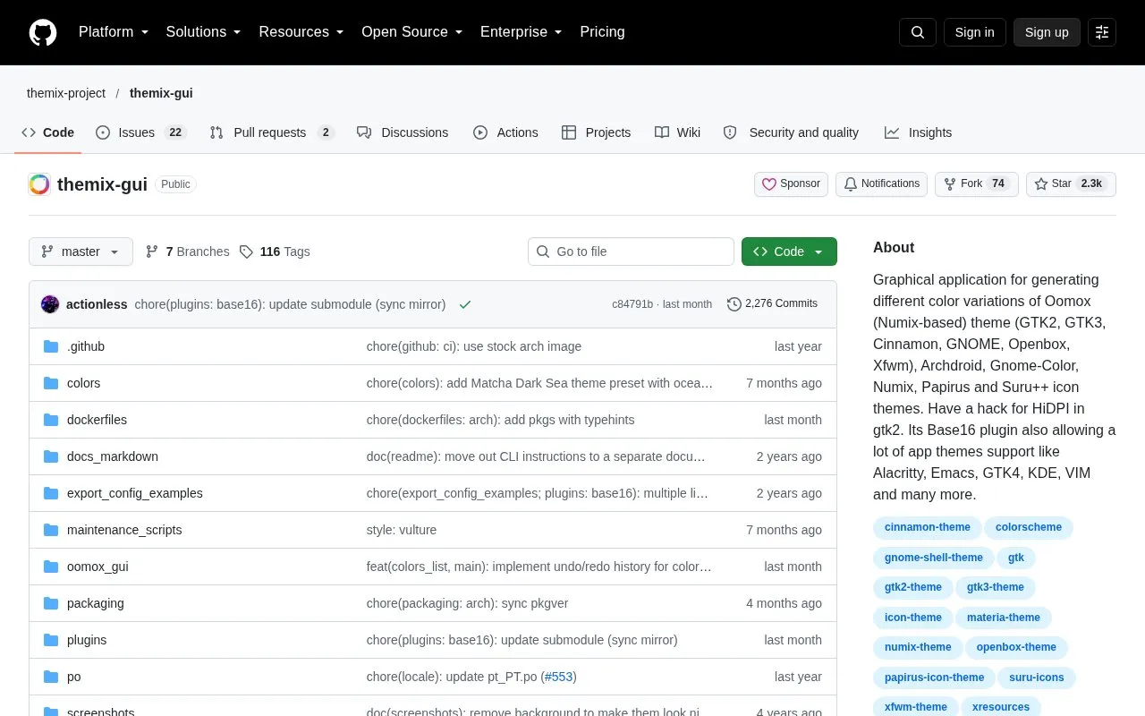 Themix homepage screenshot