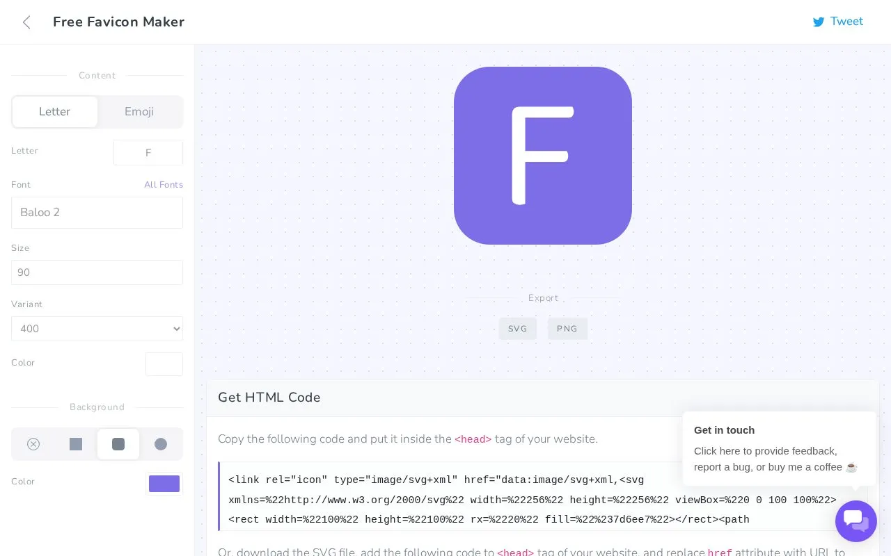 Favicon Maker homepage screenshot