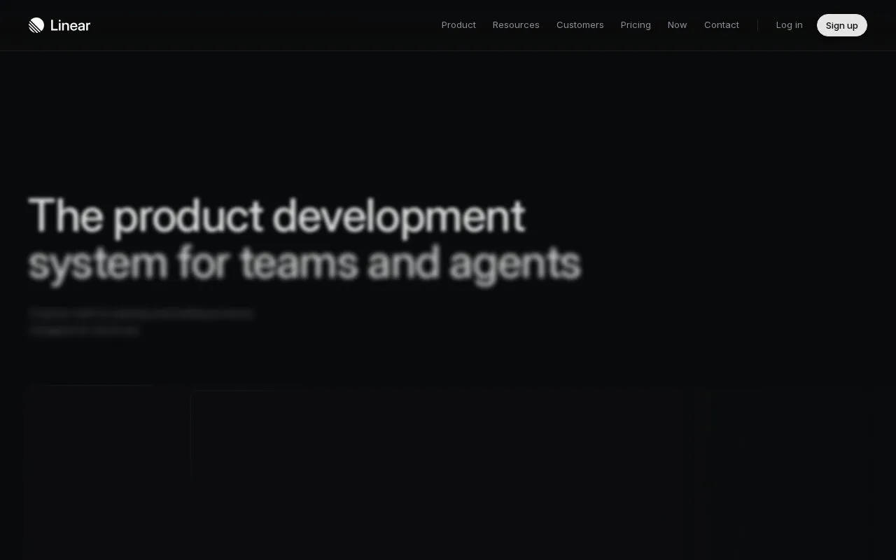 Linear homepage screenshot