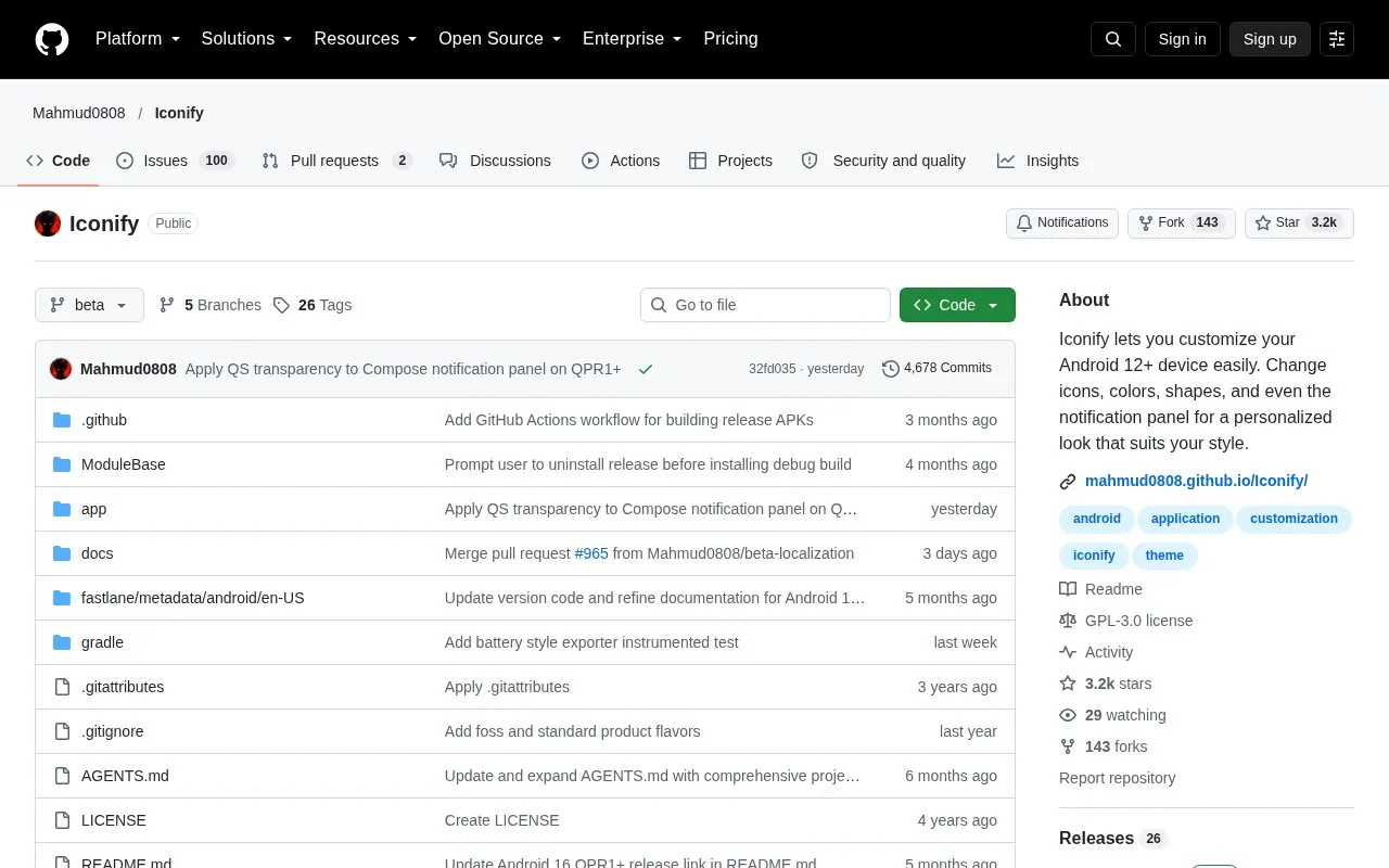 Iconify homepage screenshot