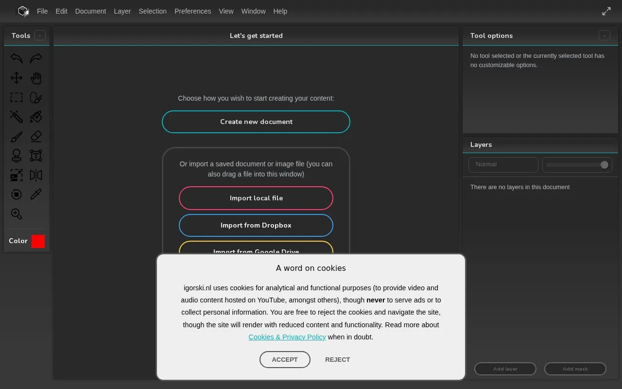 BitMappery homepage screenshot