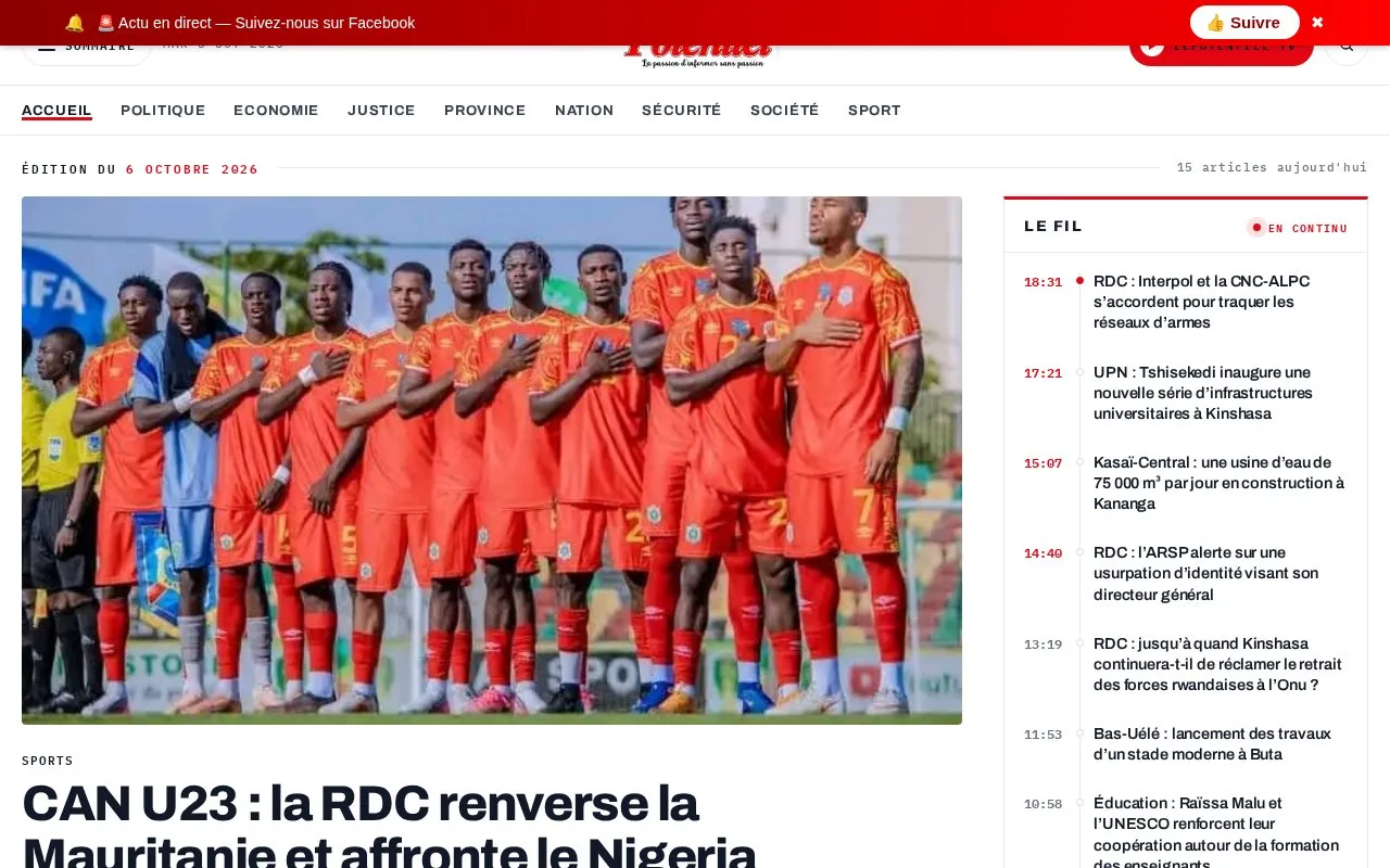 Le Potentiel homepage screenshot