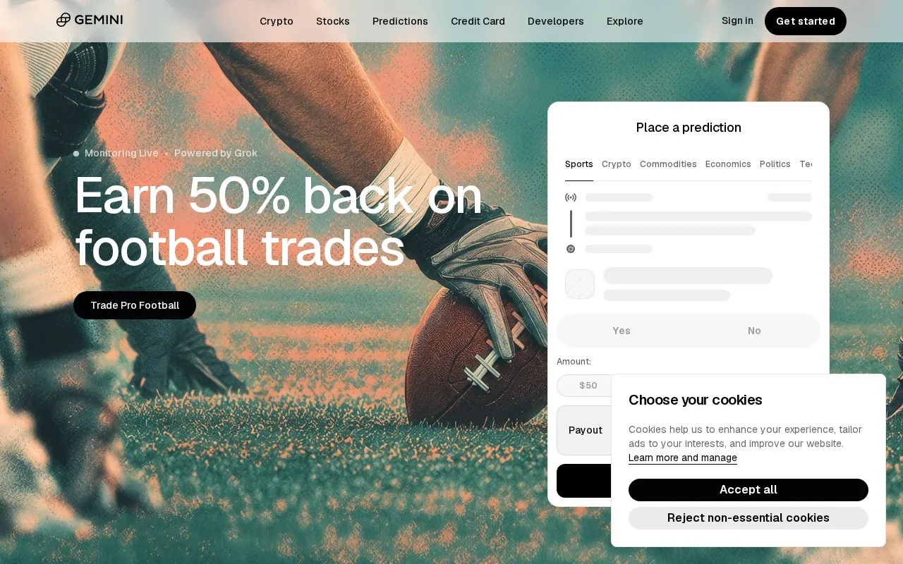 Gemini homepage screenshot