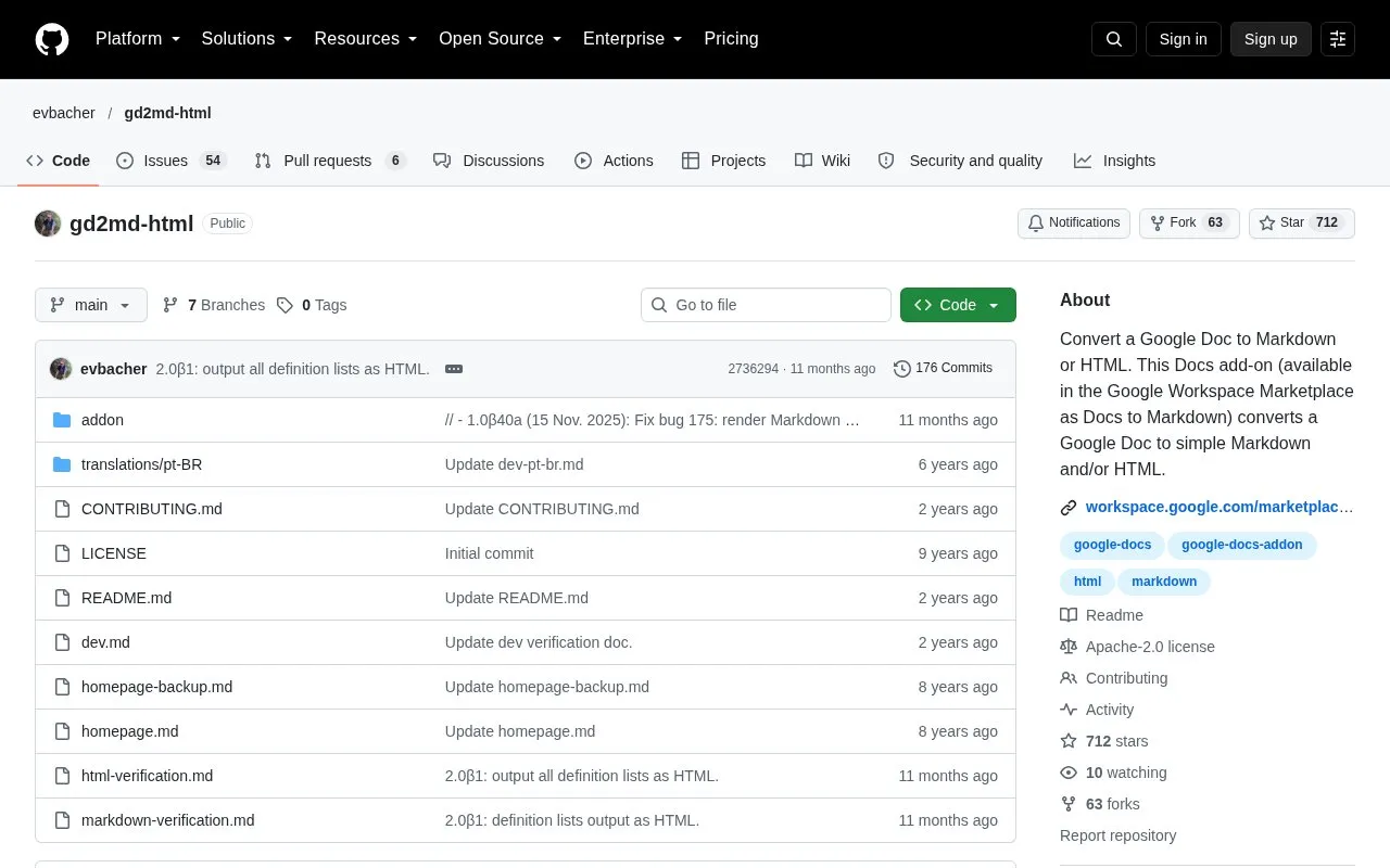 HTML Converter homepage screenshot