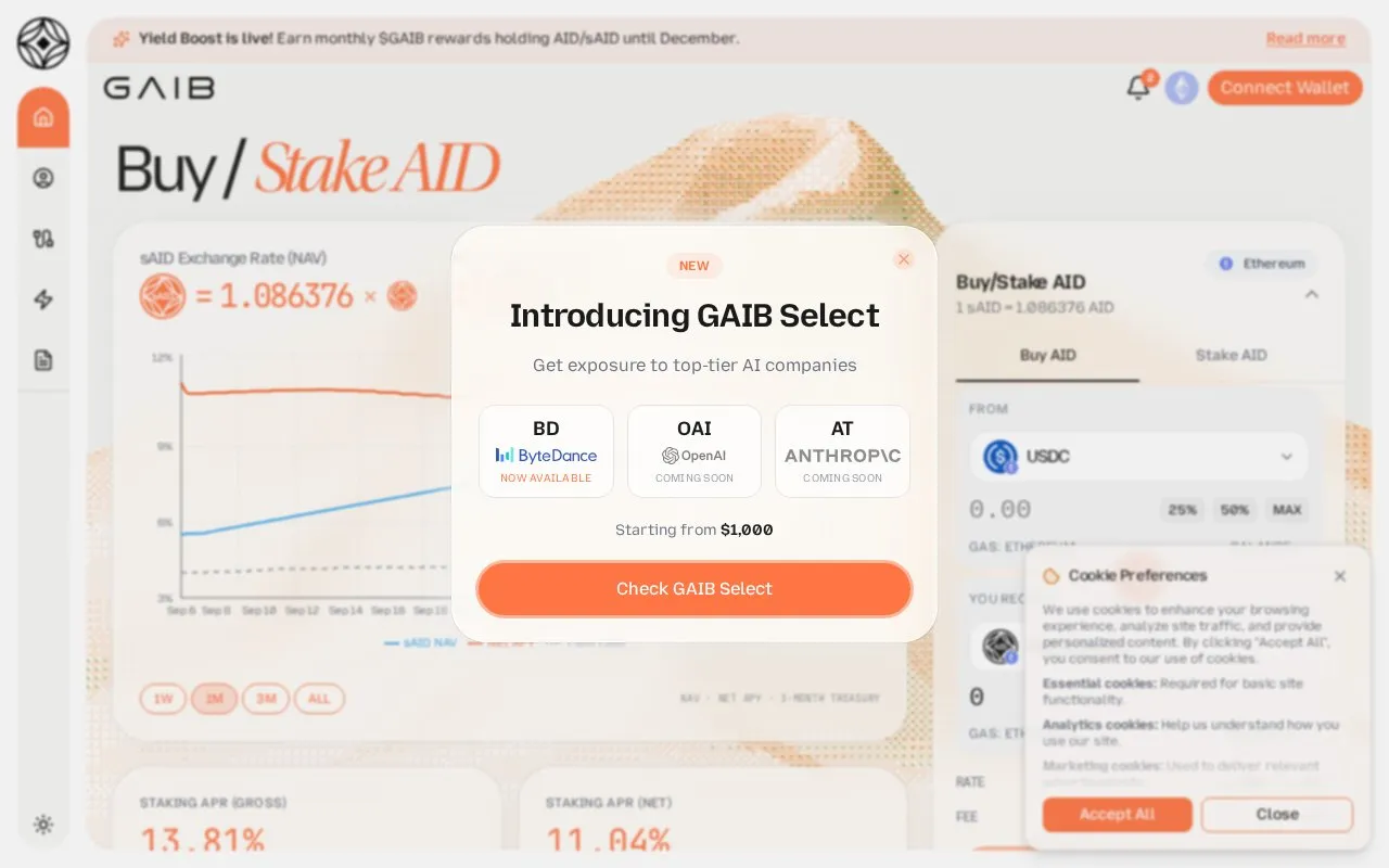 GAIB homepage screenshot