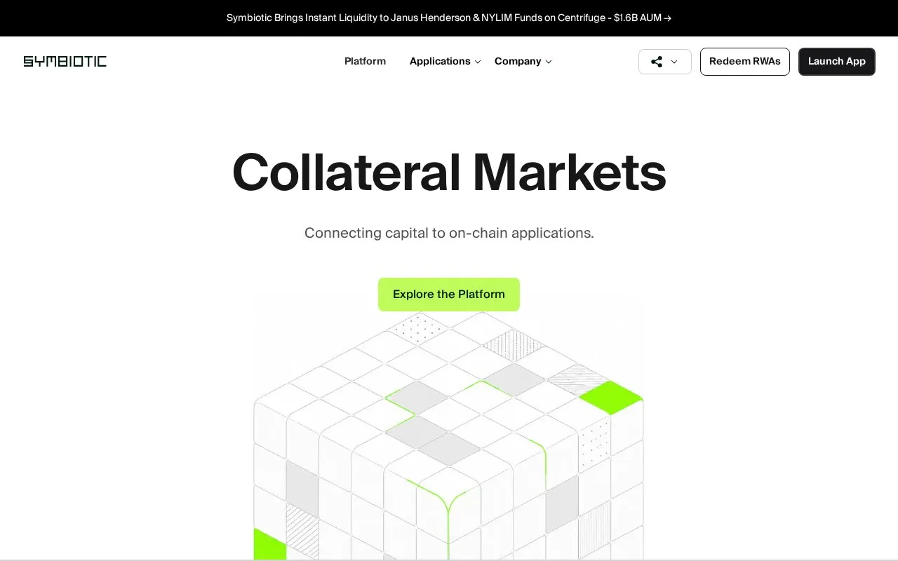 Symbiotic homepage screenshot