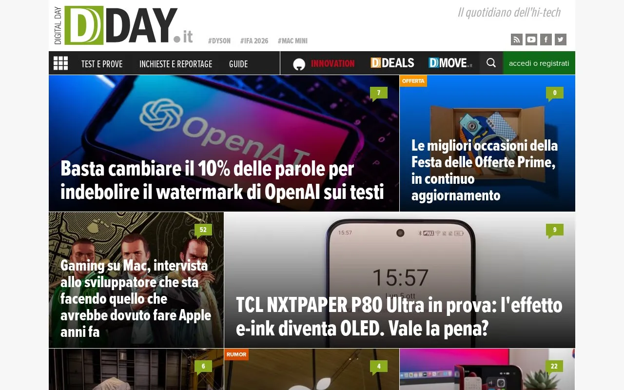 DDay.it homepage screenshot