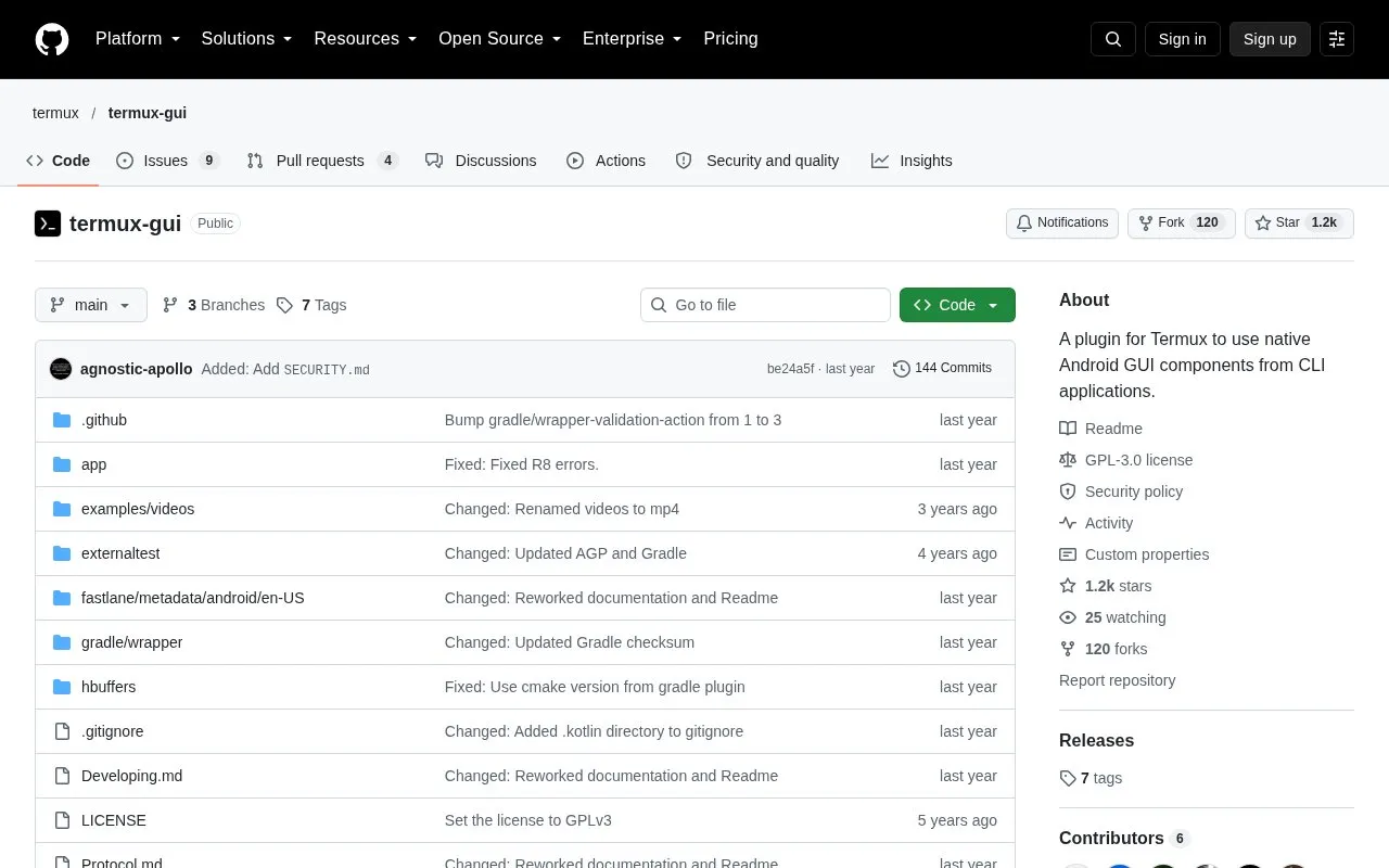 GUI homepage screenshot