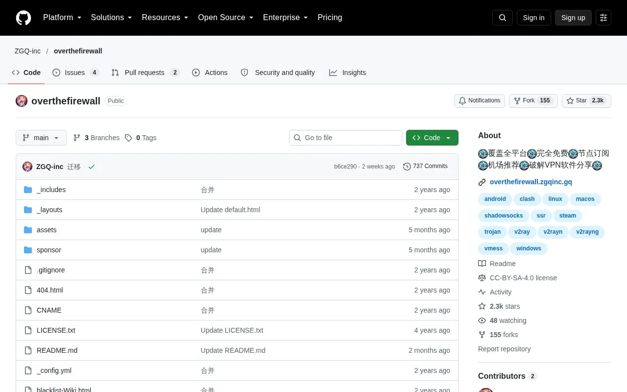 overthefirewall homepage screenshot