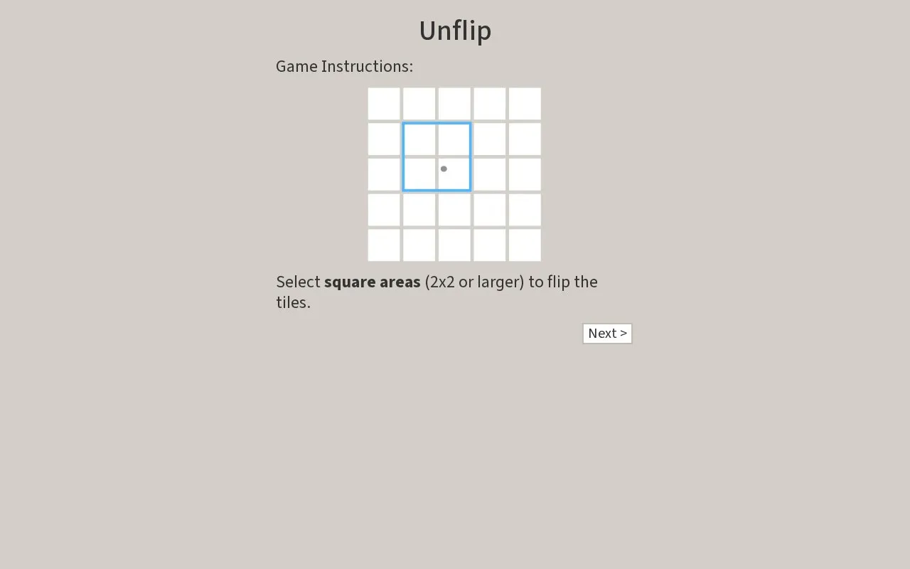 Unflip homepage screenshot