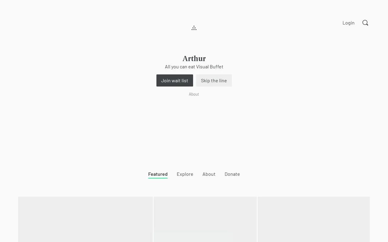 Arthur homepage screenshot