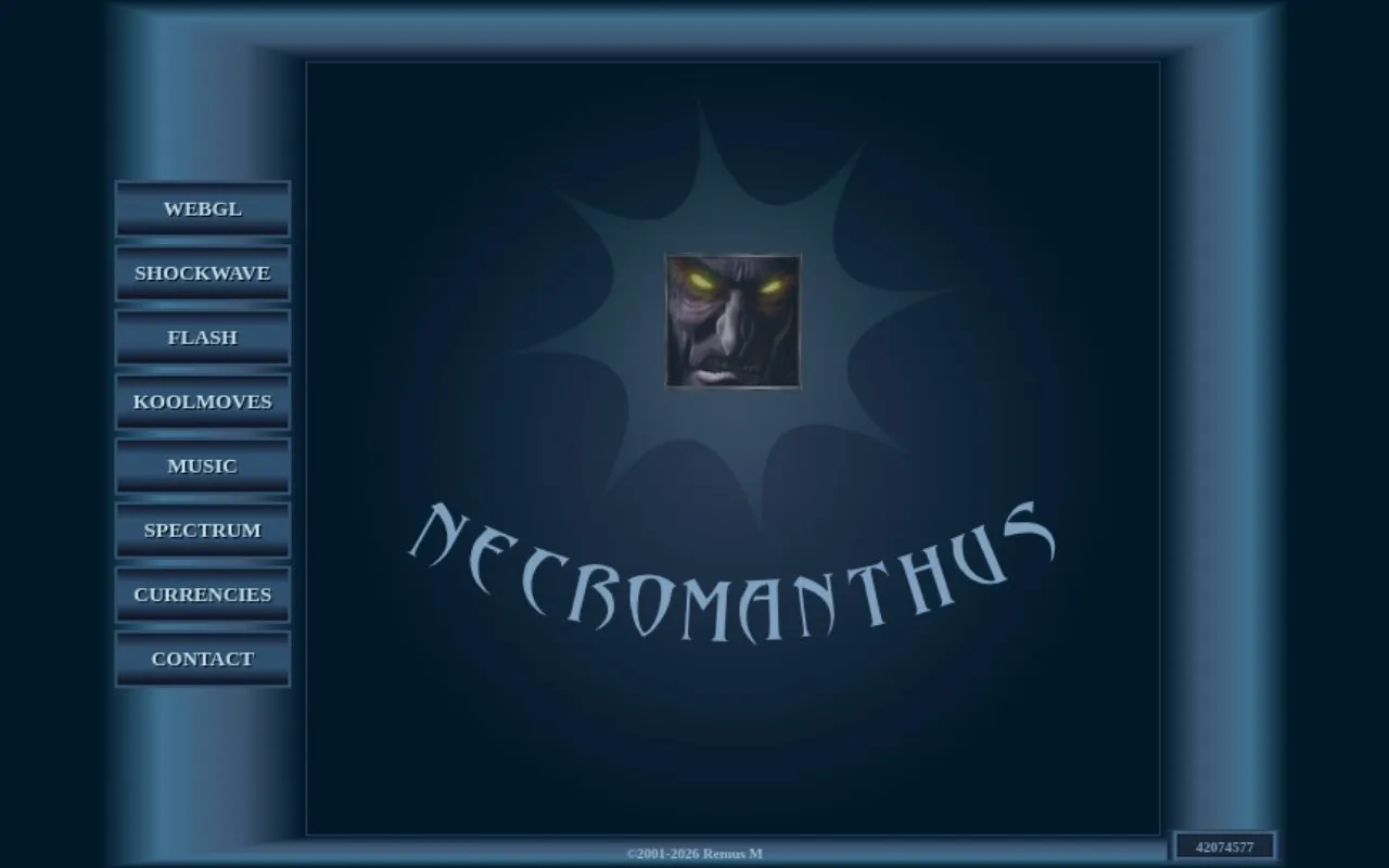 Necromanthus homepage screenshot