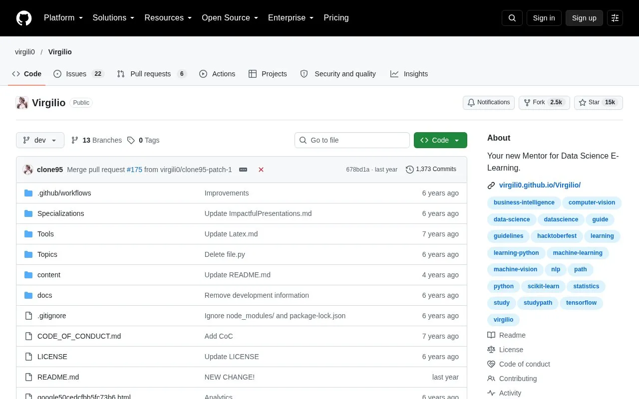 Virgilio homepage screenshot