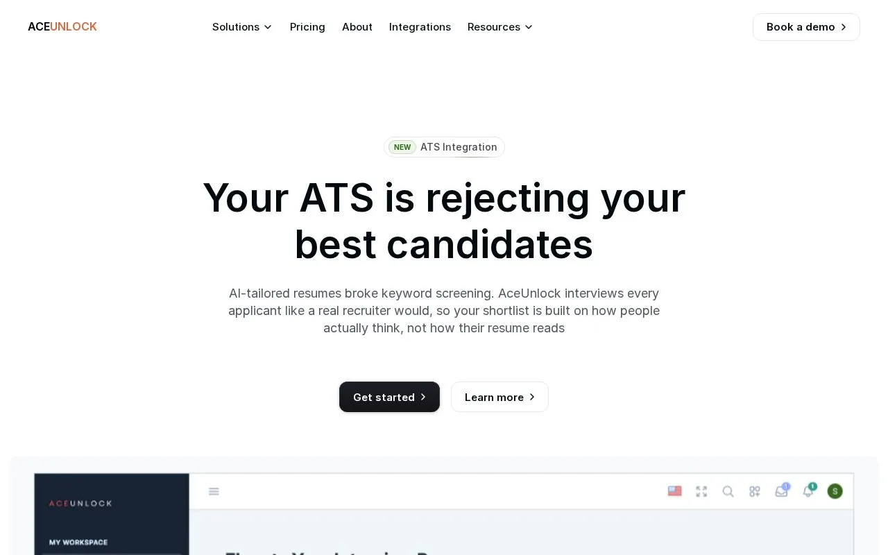 AceUnlock homepage screenshot