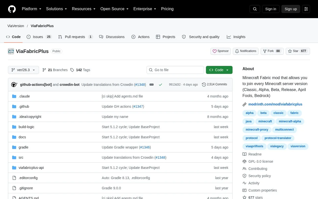 Via Fabric Plus homepage screenshot