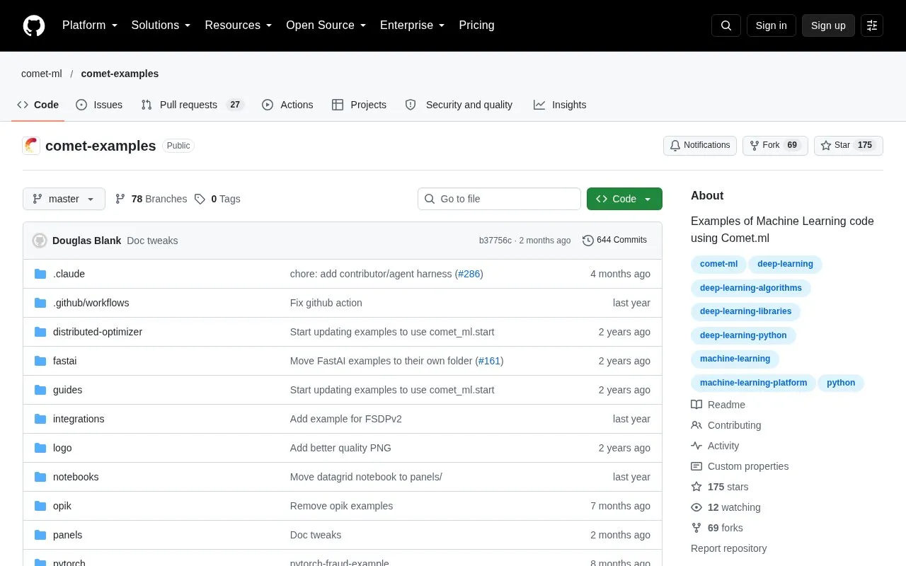 Comet homepage screenshot