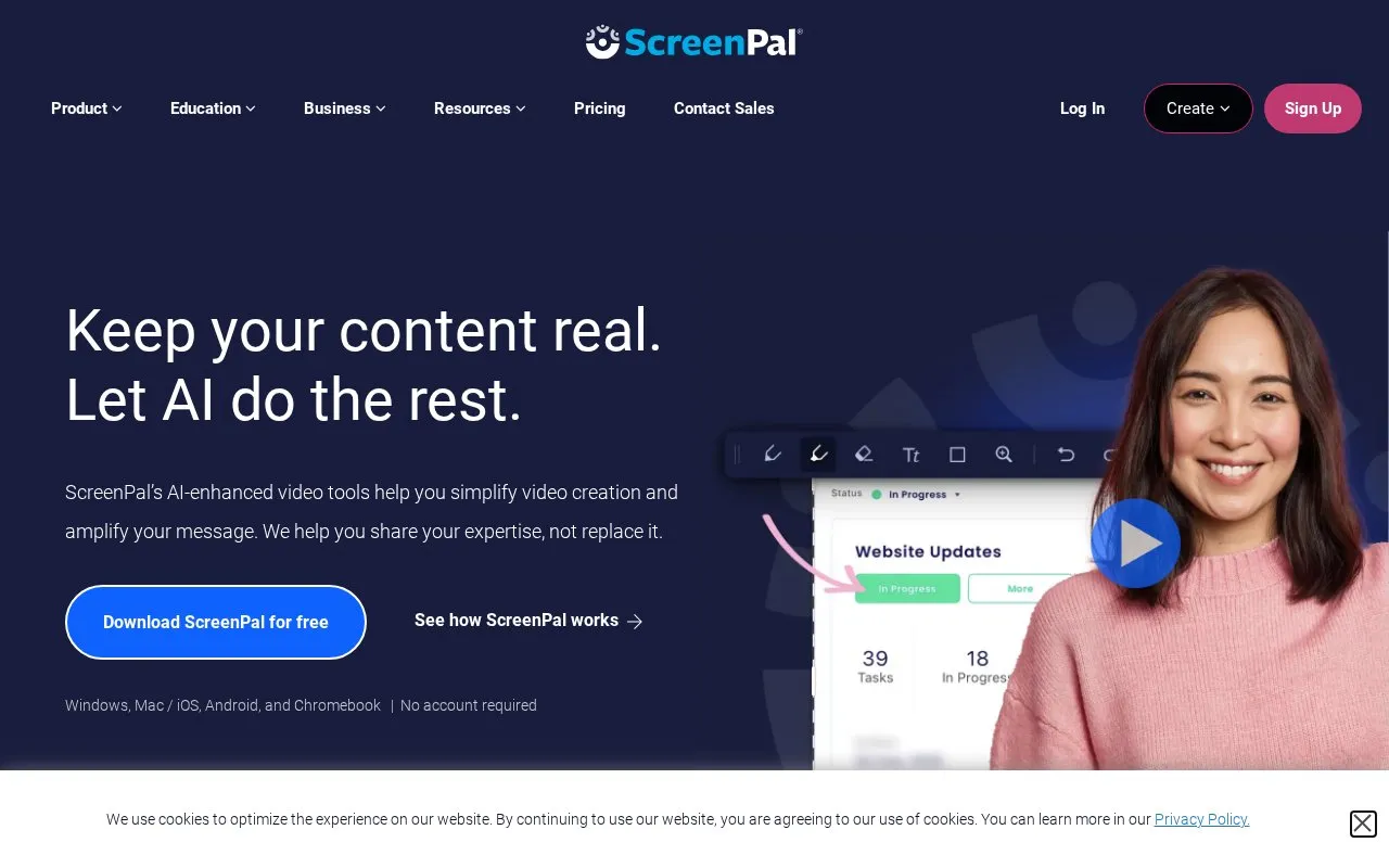 ScreenPal homepage screenshot