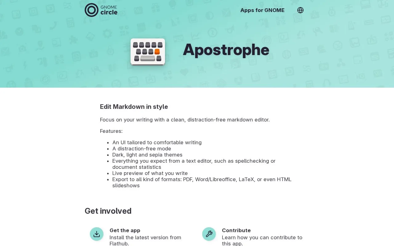Apostrophe homepage screenshot
