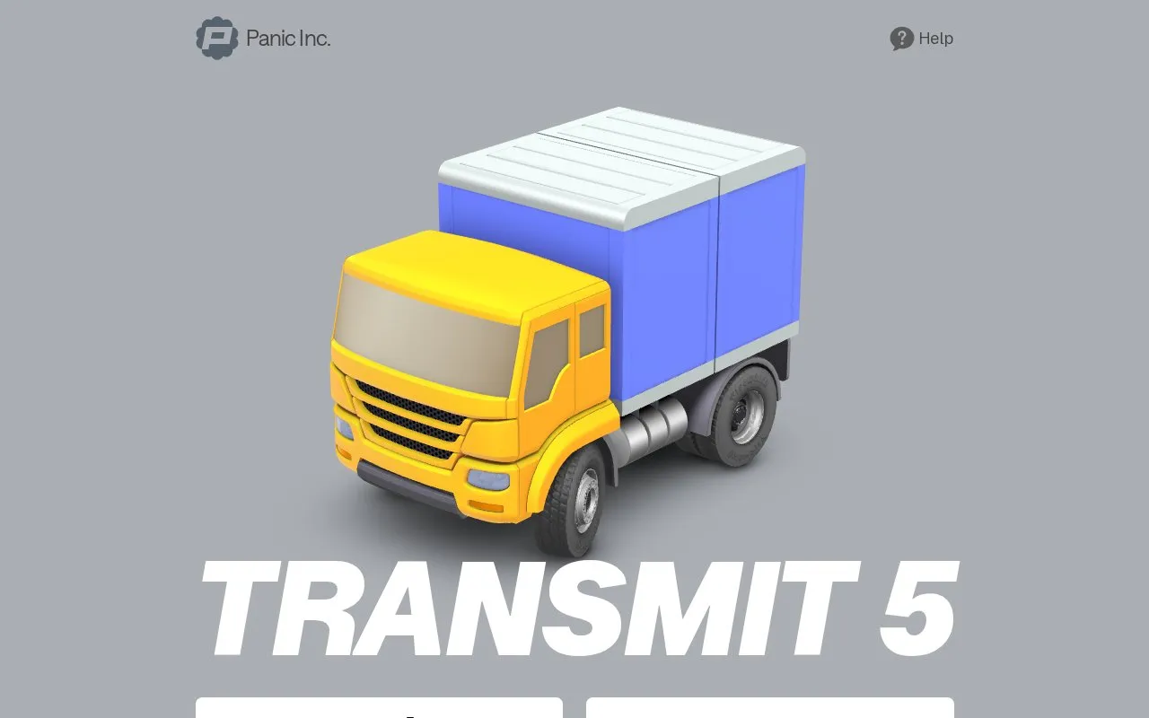 Transmit homepage screenshot