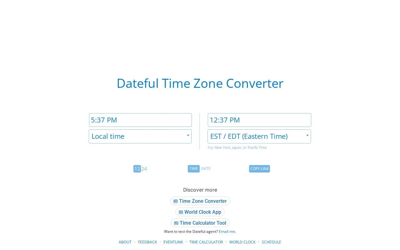 Dateful homepage screenshot