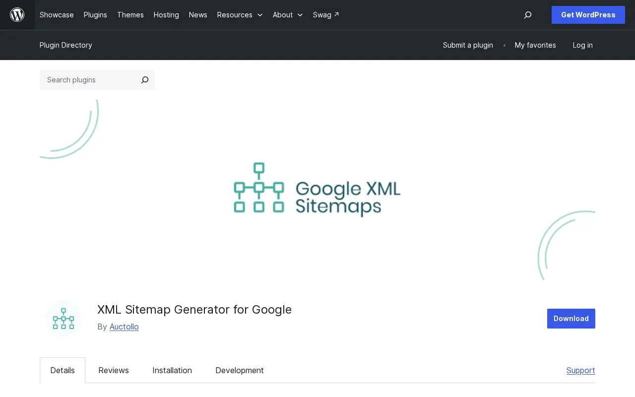 XML Sitemap Generator for Google homepage screenshot