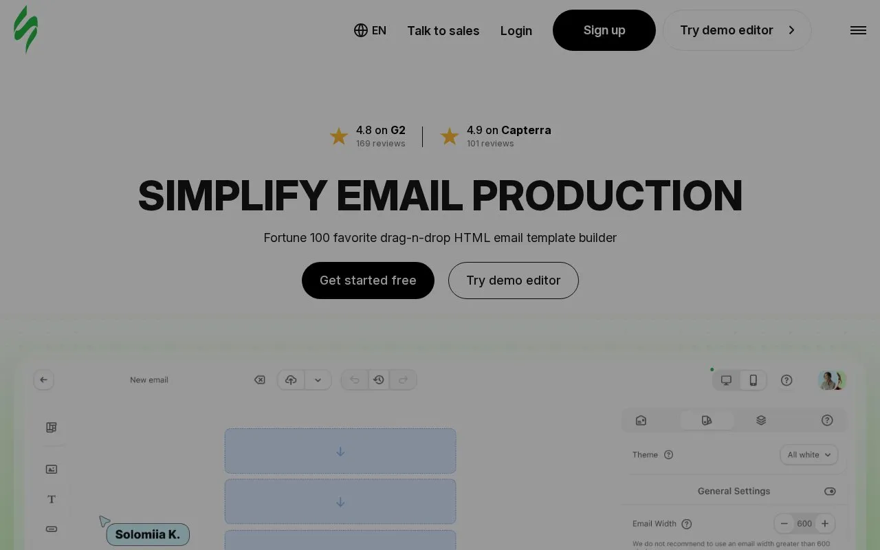 Stripo homepage screenshot