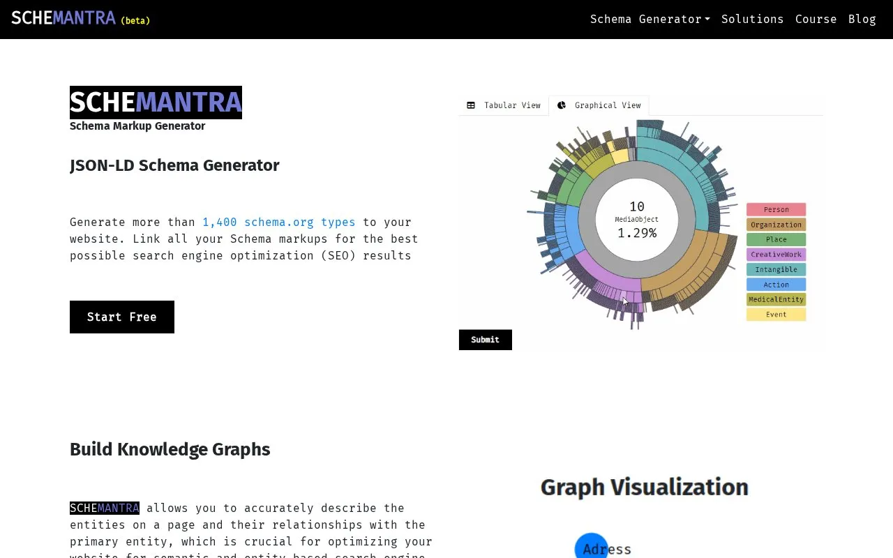 Schemantra homepage screenshot